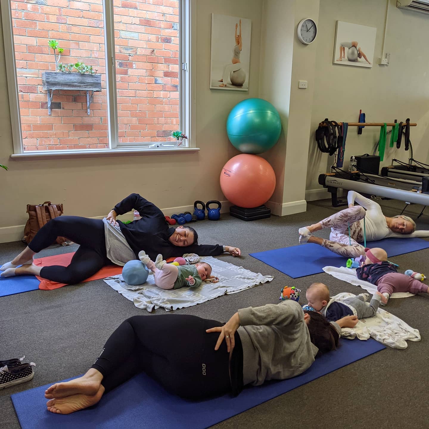 Great work ladies and babies at our Mums and Bubs session this morning!Don't forget on Monday 24th May at 1:30pm we will be doing a free Facebook Live Mums and Bubs Pilates Class.So for those of you who could not make it, or any other new mums who are wanting to do some gentle exercise join us this Monday via Facebook Live.